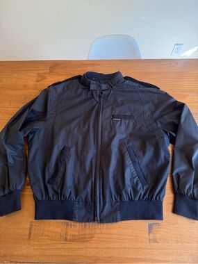 Men's Members Only Lightweight Black Bomber Jacket - Vintage 80’s - size M